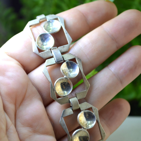 Bratara argint Mid Century, design Atomic Age [2]