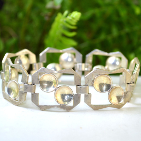 Bratara argint Mid Century, design Atomic Age [3]
