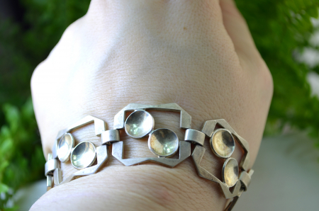 Bratara argint Mid Century, design Atomic Age [2]