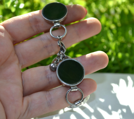 Bratara argint Mid Century, Jad Nefrit, atelier scandinav [1]