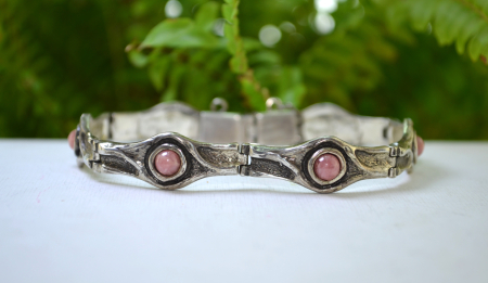 Bratara argint Mid-century, Rodocrozit [3]
