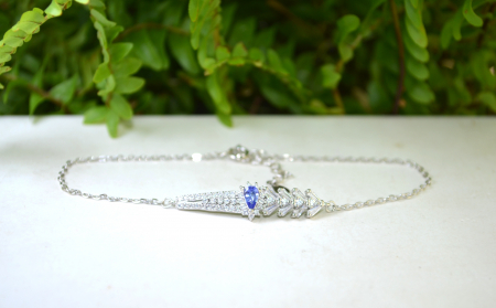 Bratara argint moderna, Tanzanit si Crystals CZ [3]