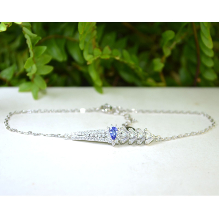 Bratara argint moderna, Tanzanit si Crystals CZ [3]