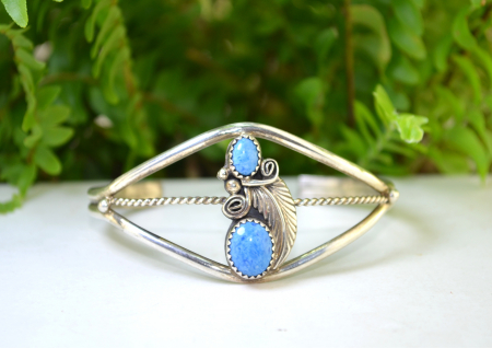 Bratara argint Navajo, semnata artizan amerindian [3]