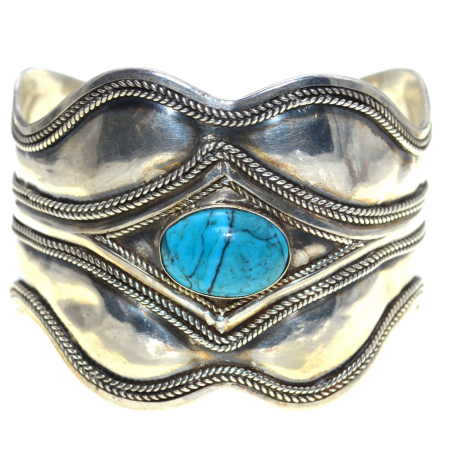 Bratari argint - Bratara argint Navajo vintage cu turcoaz natural A Vintage Collection