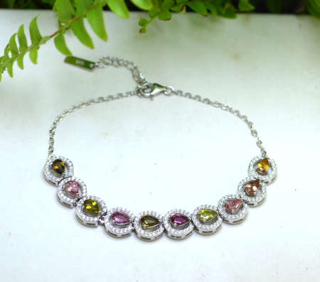 Bratara argint Tennis cu turmalina colorata A Vintage Collection [3]