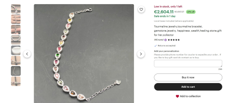 Bratara argint Tennis cu turmalina colorata A Vintage Collection [4]