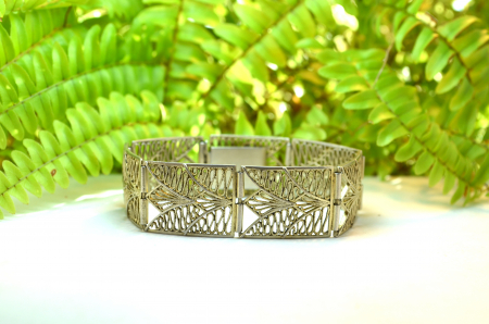 Bratara argint usor aurita lucrata manual filigran semnata atelier german [3]