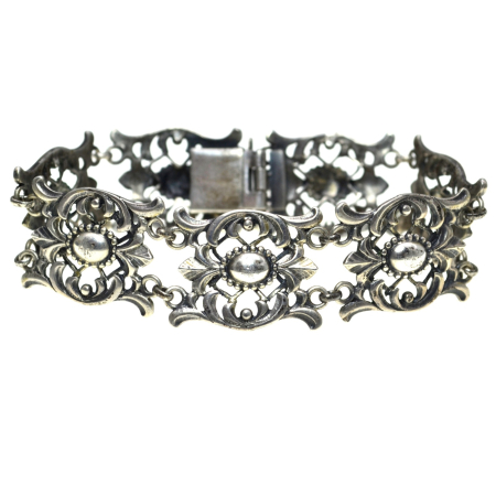Bratara argint veche antica elemente stilizate Neo-baroque [0]