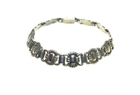 Bratara argint veche interbelica lucrata manual elemente ornamentale  Jugendstil Art Nouveau Art Deco atelier german [0]