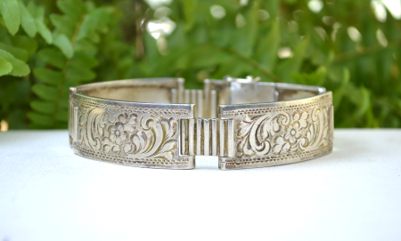 Bratara argint veche,  Jugendstil autentic [4]