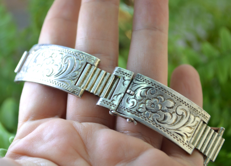 Bratara argint veche,  Jugendstil autentic [2]