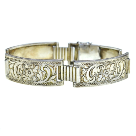 Bratari argint - Bratara argint veche,  Jugendstil autentic