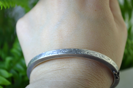 Bratara argint veche Jugendstil, designer Gustav Hauber [3]