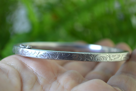 Bratara argint veche Jugendstil, designer Gustav Hauber [2]