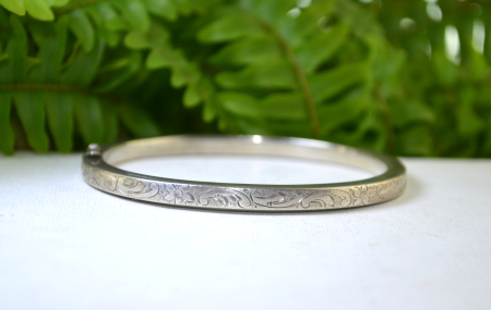 Bratara argint veche Jugendstil, designer Gustav Hauber [1]