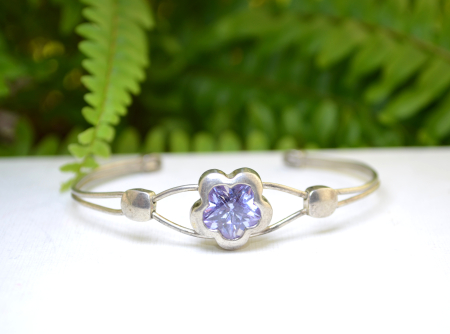 Bratara argint vintage Bangle, Crystal Amethyst [3]