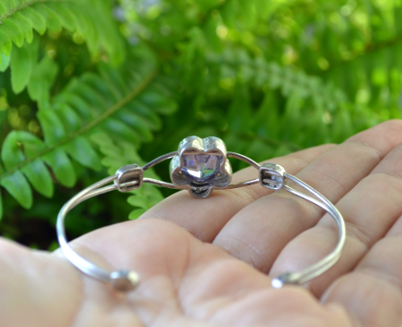 Bratara argint vintage Bangle, Crystal Amethyst [2]