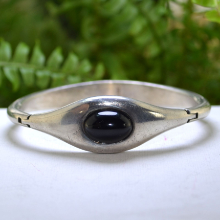 Bratara argint vintage cu onix, modernista, semnata Franz Scheurle A Vintage Collection [3]