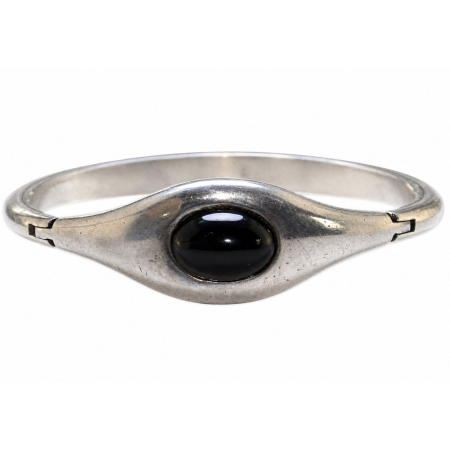 REDUCERI - Bratara argint vintage cu onix, modernista, semnata Franz Scheurle A Vintage Collection