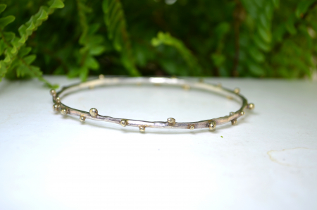 Bratara argint vintage, estetica Space Age [3]