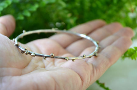 Bratara argint vintage, estetica Space Age [1]