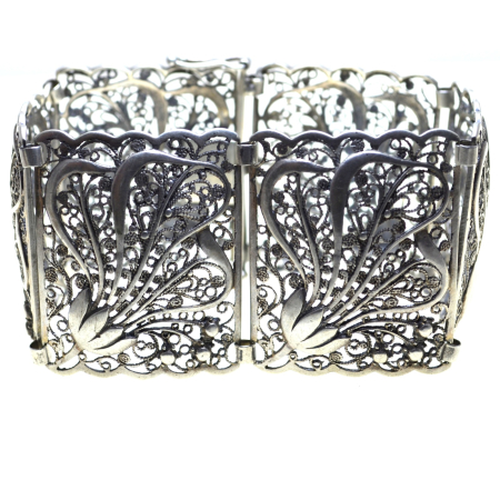 REDUCERI - Bratara argint vintage, filigran, atelier german