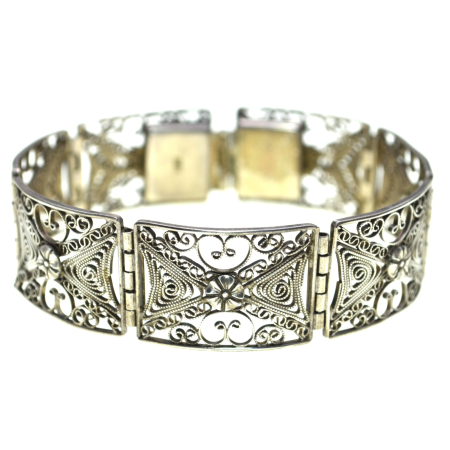 REDUCERI - Bratara argint vintage, filigran, atelier german