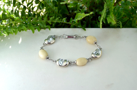 Bratara argint vintage, French Ivory, design modernist A Vintage Collection [3]