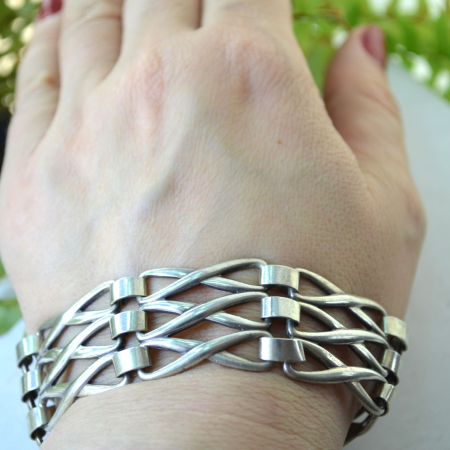 Bratara argint vintage, Gate style, modernist german A Vintage Collection [1]