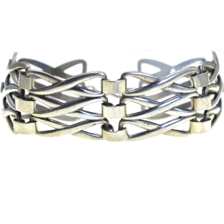 REDUCERI - Bratara argint vintage, Gate style, modernist german A Vintage Collection