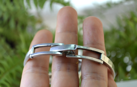 Bratara argint vintage italiana, email Royal Blue A Vintage Collection [1]