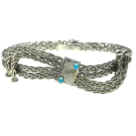 REDUCERI - Bratara argint vintage, model Ribbon