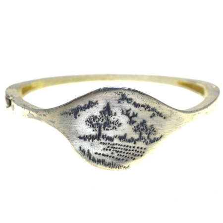 REDUCERI - Bratara argint vintage modernista, semnata Bijou Jeunesse A Vintage Collection