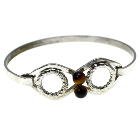 Bijuterii Semnate - Bratara argint vintage, Ochi de tigru, semnata A Vintage Collection