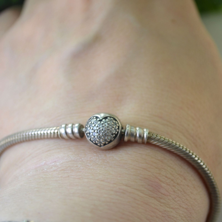 Bratara Pandora Sparkling Heart Charm cu charm argint A Vintage Collection [3]