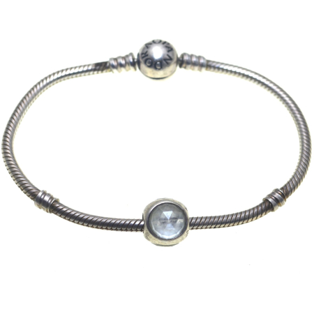 Bratari argint - Bratara Pandora Sparkling Heart Charm cu charm argint A Vintage Collection