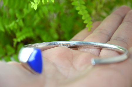 Bratara scandinava argint vintage semnata Ulla Poropudas  atelier finlandez Lapponia [2]