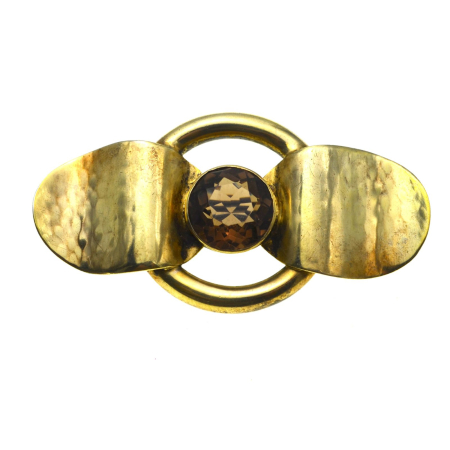 Bijuterii Semnate - Brosa argint aurit Art Deco, semnata Bauer Hermann A Vintage Collection