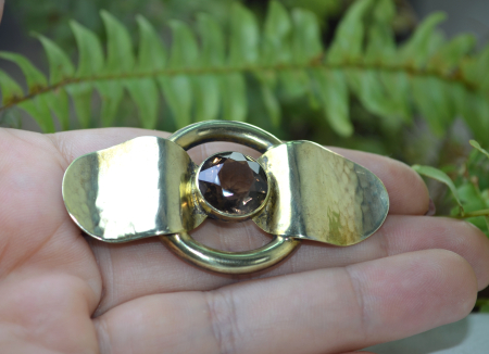 Brosa argint aurit Art Deco, semnata Bauer Hermann A Vintage Collection [1]