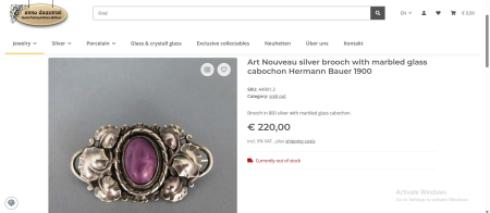 Brosa argint aurit Art Deco, semnata Bauer Hermann A Vintage Collection [4]