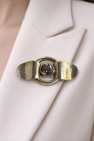 Brosa argint aurit Art Deco, semnata Bauer Hermann A Vintage Collection [5]