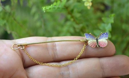 Brosa argint aurit email vintage, Fluture  A Vintage Collection [1]