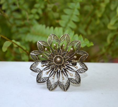 Brosa argint aurit filigran vintage Italian A Vintage Collection [3]