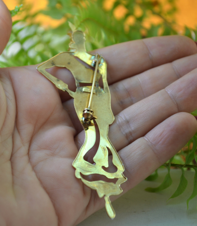 Brosa argint aurit Lady, semnata Menegatti A Vintage Collection [2]