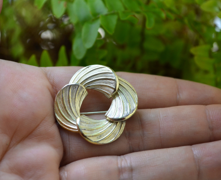 Brosa argint aurit vintage scandinava [2]