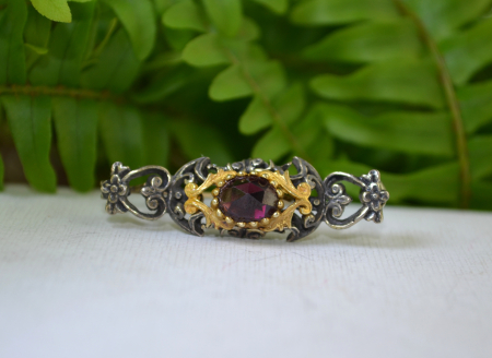 Brosa argint Austro-ungara, granat natural [3]