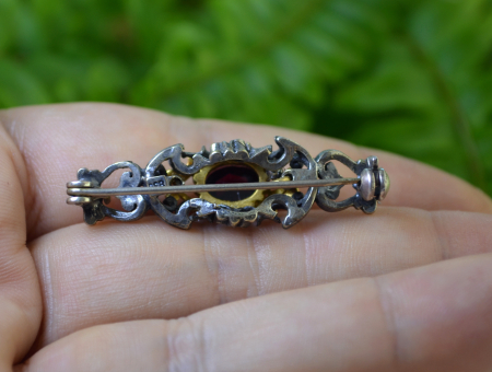 Brosa argint Austro-ungara, granat natural [2]