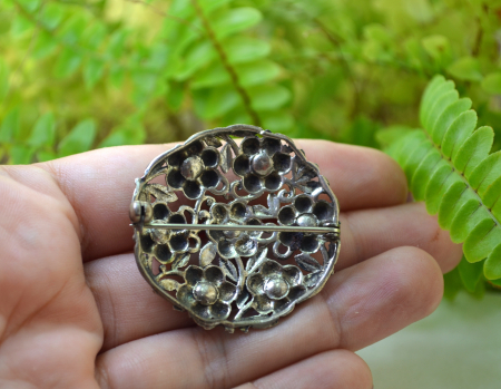 Brosa argint coral Jugendstil austriac A Vintage Collection [2]