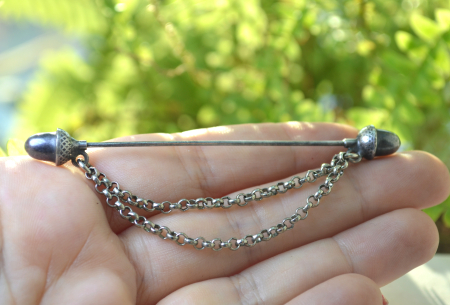 Brosa argint edwardiana cu ghinde bar pin silver a vintage collection [1]